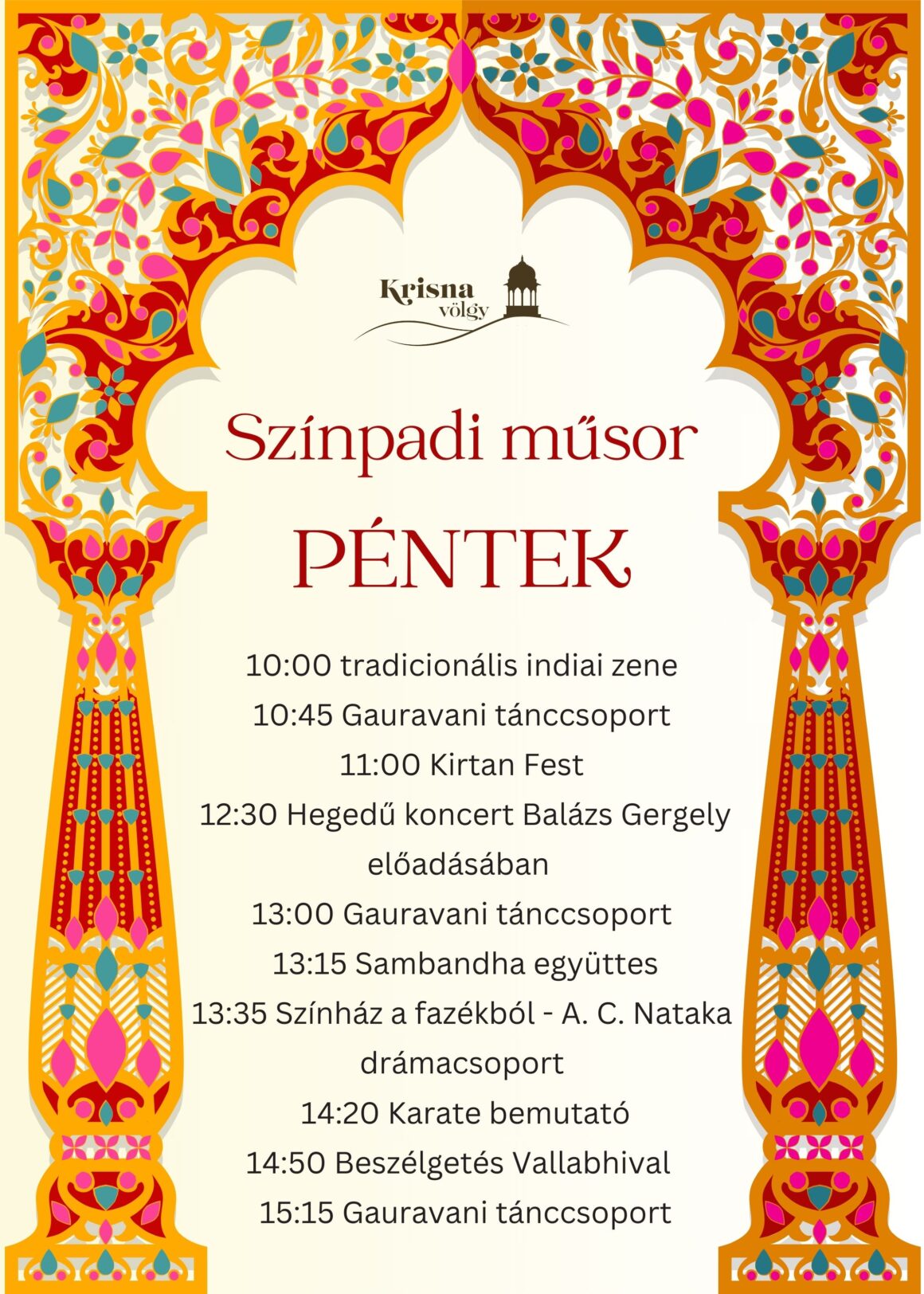 színpadi műsor PÉNTEK